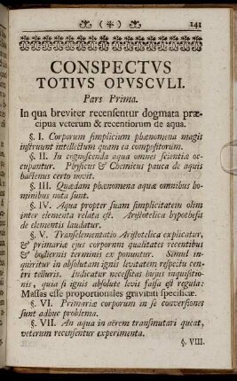 Conspectus Totius Opusculi.