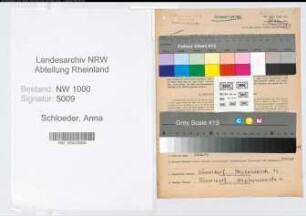 Entnazifizierung Anna Schloeder, geb. 18.07.1895 (Postsekretaerin)