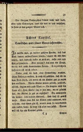 Achtes Kapitel. Conrädchen wird seines Vaters Lehrmeister.