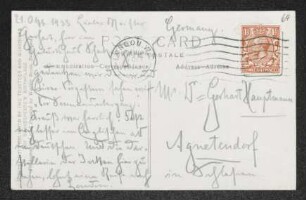 Brief von Herbert Eulenberg und Hedda Eulenberg an Gerhart Hauptmann
