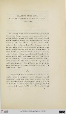 10: Relazione degli scavi della commissione d'archeologia sacra (1903-1904)
