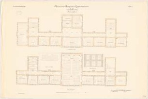 Kaiserin-Augusta-Gymnasium, Koblenz Klassengebäude: Grundriss 1. OG, 2. OG, 1:100