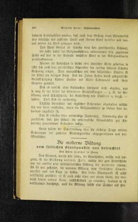 ¬Die¬ moderne Bildung vom sittlichen Standpunkte aus betrachtet