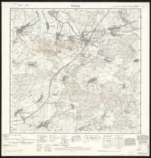 Meßtischblatt 4648 : Ortrand, 1938 : Ortrand. - Umdr.-Ausg., aufgen. 1903, hrsg. 1905, bericht. - 1:25000. - Leipzig, 1938. - 1 Kt.