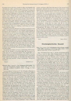 363-364 [Rezension] Oberman, Heiko Augustinus, Die Wirkung der Reformation