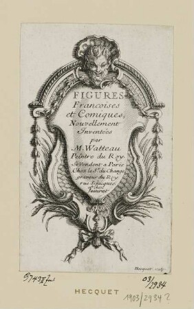 Figures Françoises et Comiques, Titelblatt der Folge "Figures Françoises et Comiques"