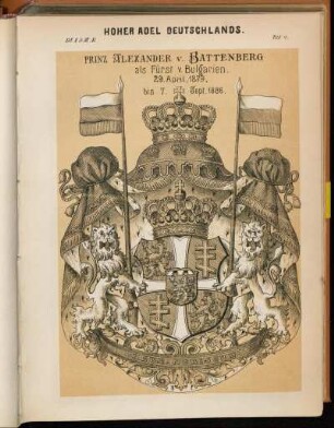 Taf. 4. Prinz Alexander v. Battenberg als Fürst v. Bulgarien.