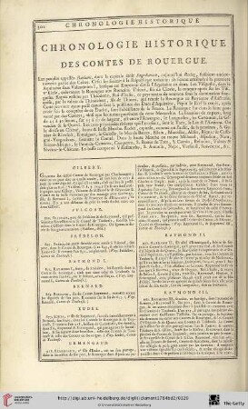 Chronologie historique des comtes de Rouergue