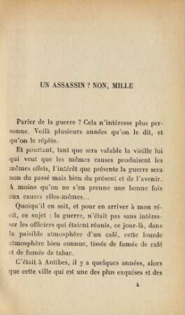Un assassin ? non, mille