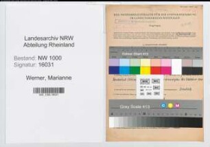 Entnazifizierung Marianne Werner, geb. 02.08.1920 ()