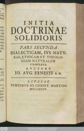 P. 2: Dialecticam, Ivs Natvrae, Ethicam Et Theologiam Natvralem