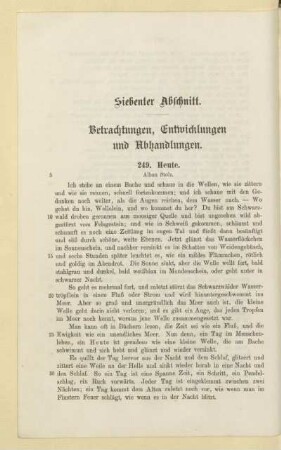 Siebenter Abschnitt. Betrachtungen, Entwicklungen und Abhandlungen