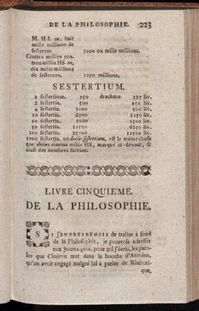 Livre Cinquième. De La Philosophie.