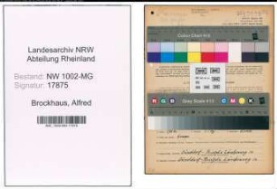 Entnazifizierung Alfred Brockhaus , geb. 01.05.1901 (Fahrer)