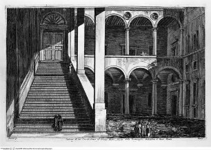 I monumenti più interessanti di Roma ..., Tafel 36: Palazzo Mattei, Cortile