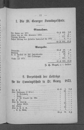 1. Die St. Georger Sonntagsschule.