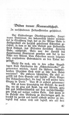 Bilder treuer Kameradschaft