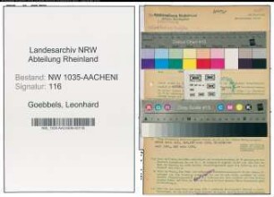 Entnazifizierung Leonhard Goebbels , geb. 00.00.0000 (Kaufmaennischer Angestellter)
