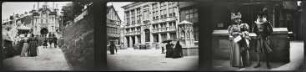 Rouen, "Exposition nationale et coloniale de 1896" (Kodak-Filmstreifen mit drei Fotos)