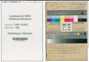 Entnazifizierung Hermann Echelmeyer , geb. 02.11.1896 (Einzelhaendler)