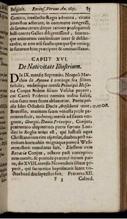Caput XVI. De Nativitate Illustrium