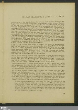 Brigadetagebuch Und Fotozirkel