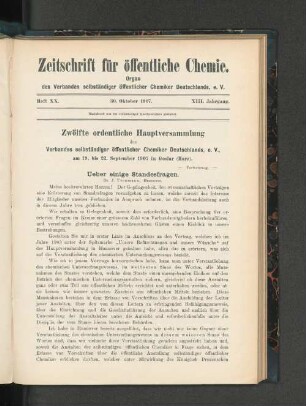 Heft XX. 30. Oktober 1907.