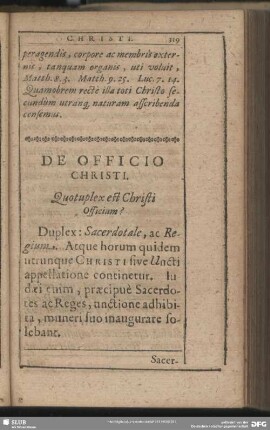 De Officio Christi