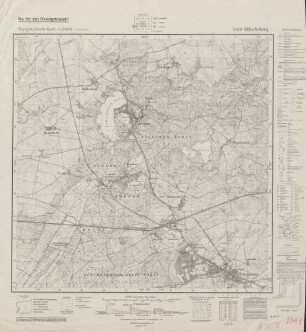 3450 Müncheberg, Topographische Karte 1:25000 (4cm - Karte)