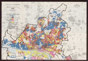 Bundestagswahl vom 19.November 1972 - Zweitstimmen in Hamburg für die CDU in den Wahlbezirken