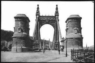 Budapest. Elisabethbrücke (1897-1903) über die Donau : Budapest. Elisabethbrücke (1897-1903; Aurél Czekelius, Antal Kherndl) über die Donau