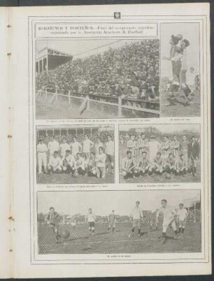 Rosarinos y porteños.- Final del campeonato argentino organizado por la Asociación Amateurs de Football