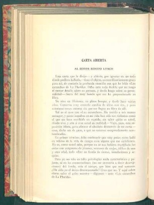 Carta abierta al señor Benito Lynch