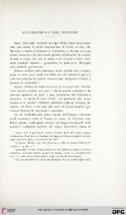 19: Sull' origine del nome Cristiano