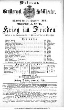 Krieg im Frieden