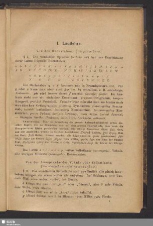I. Lautlehre