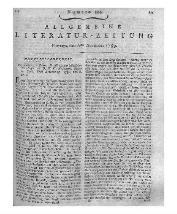 Hufnagel, Wilhelm Friedrich: Handbuch der biblischen Theologie / von Wilhelm Friedrich Hufnagel. - Erlangen : Palm Th. 2, Abth. 1. - 1789
