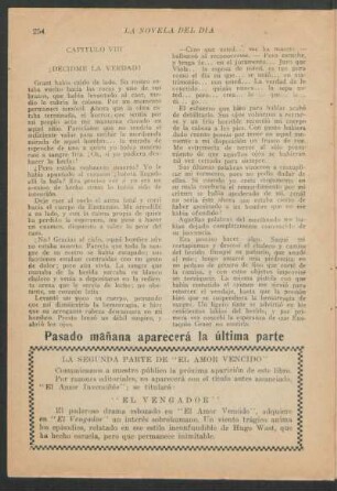 Capítulo VIII - ¡Decidme la verdad!