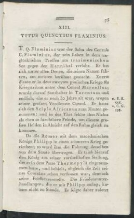 XIII. Titus Quinctius Flaminius