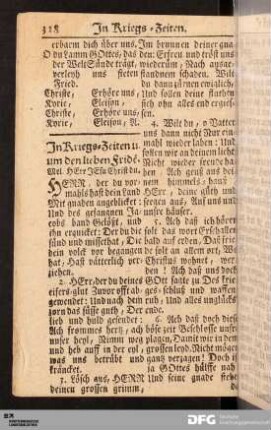 In Kriegs-Zeiten.