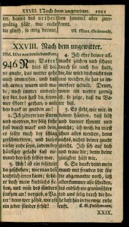 XXVIII. Nach dem ungewitter