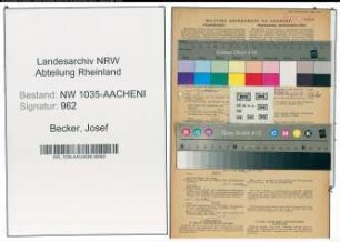 Entnazifizierung Josef Becker , geb. 10.10.1898 (Kaufmaennischer Angestellter)