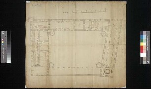 Grundriss, wohl des zweiten Obergeschosses