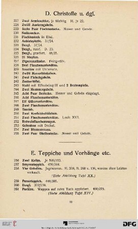 D. Christofle u. dgl. (Nr. 227-255)