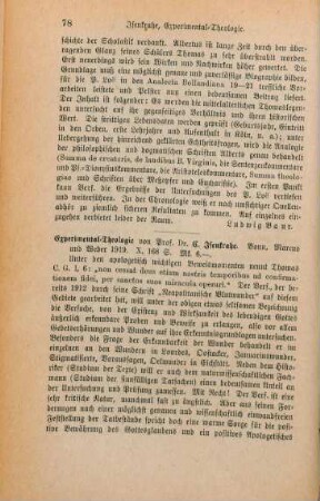 78-79 [Rezension] Isenkrahe, Caspar, Experimental-Theologie