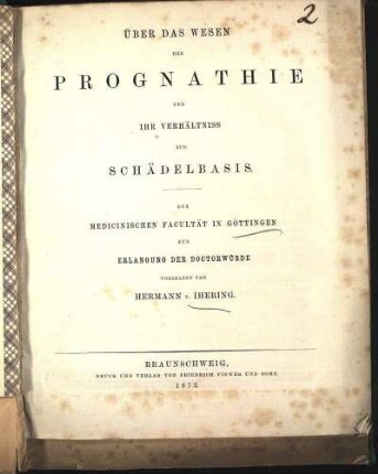 Über das Wesen der Prognathie und ihr Verhältniss zur Schädelbasis