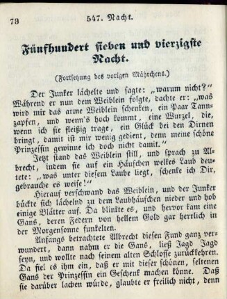 Fünfhundert sieben und vierzigste Nacht