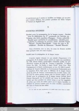 X Societes Diverses