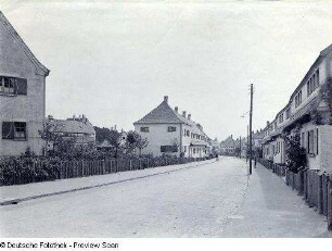 Hellerau (Dresden-Hellerau). Am grünen Zipfel. Blick nach Süden