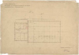 Littmann, Max; Bocksberg; Hofgut, Wirtschafts - und Stallgebäude - Wirtschaftsgebäude mit Tenne (Grundriss 1. OG)